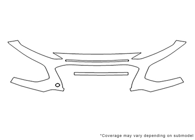 kona 3M Clear Bra Bumper Precut PPF Diagram