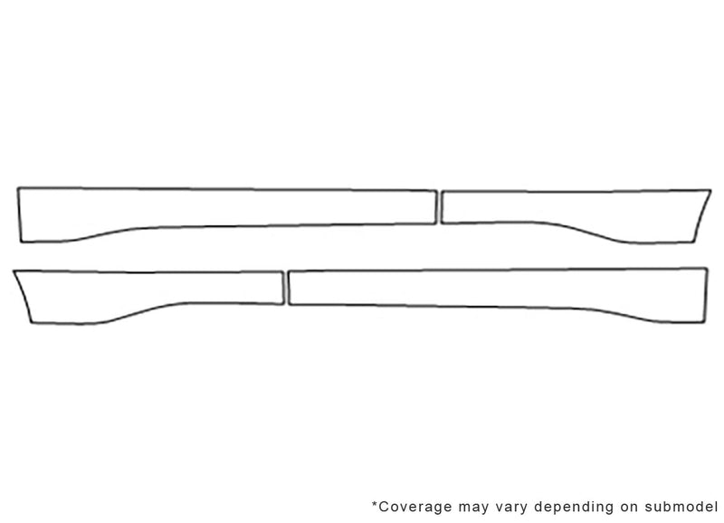 kona 3M Clear Bra Door Cup Precut PPF Diagram