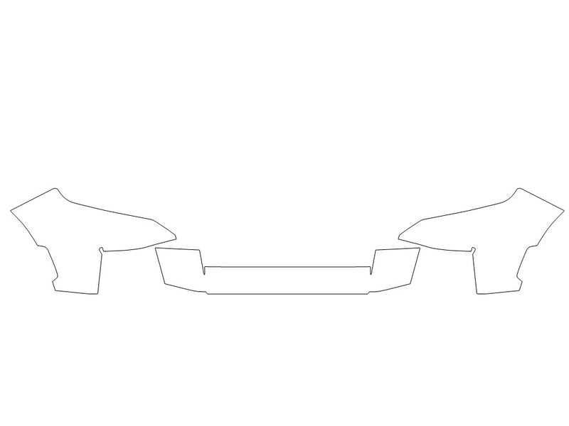 santa cruz 3M Clear Bra Bumper Precut PPF Diagram