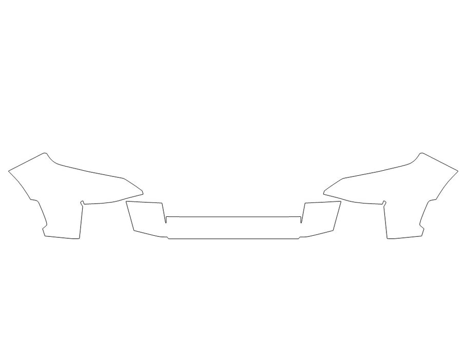 santa cruz Avery Dennison Clear Bra Bumper Precut PPF Diagram