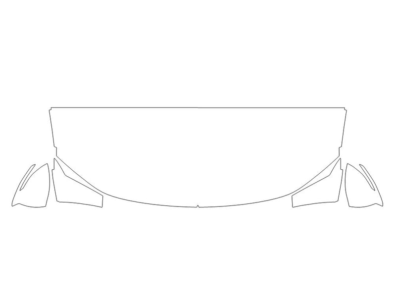 santa cruz Avery Dennison Clear Bra Hood Precut PPF Diagram