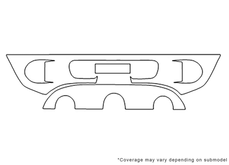 santa fe 3M Clear Bra Bumper Precut PPF Diagram