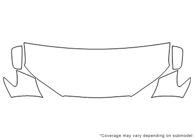 santa fe Avery Dennison Clear Bra Hood Precut PPF Diagram