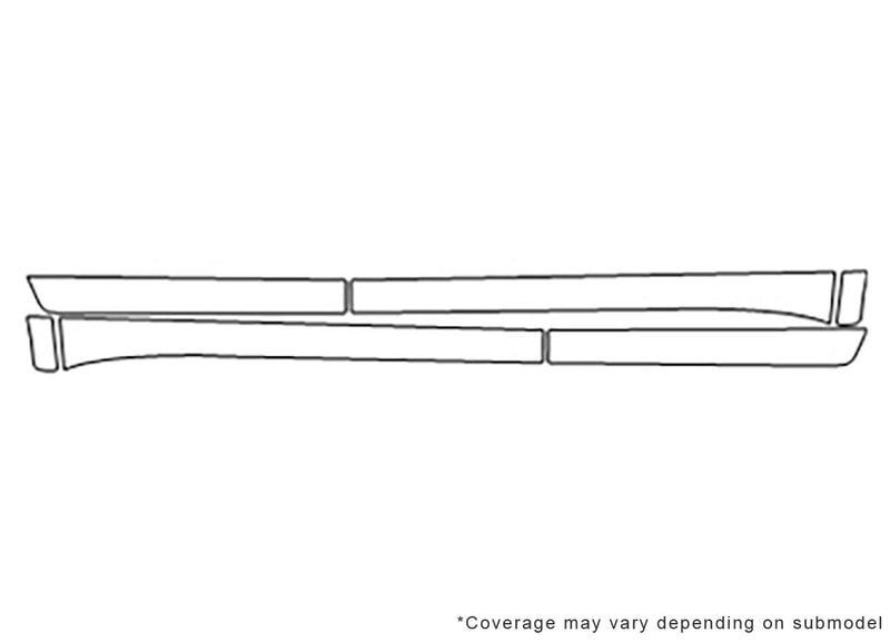 santa fe 3M Clear Bra Door Cup Precut PPF Diagram