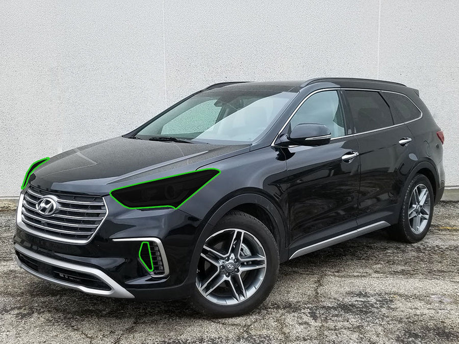 hyundai santa fe 2013-2018 Headlight Tint Location