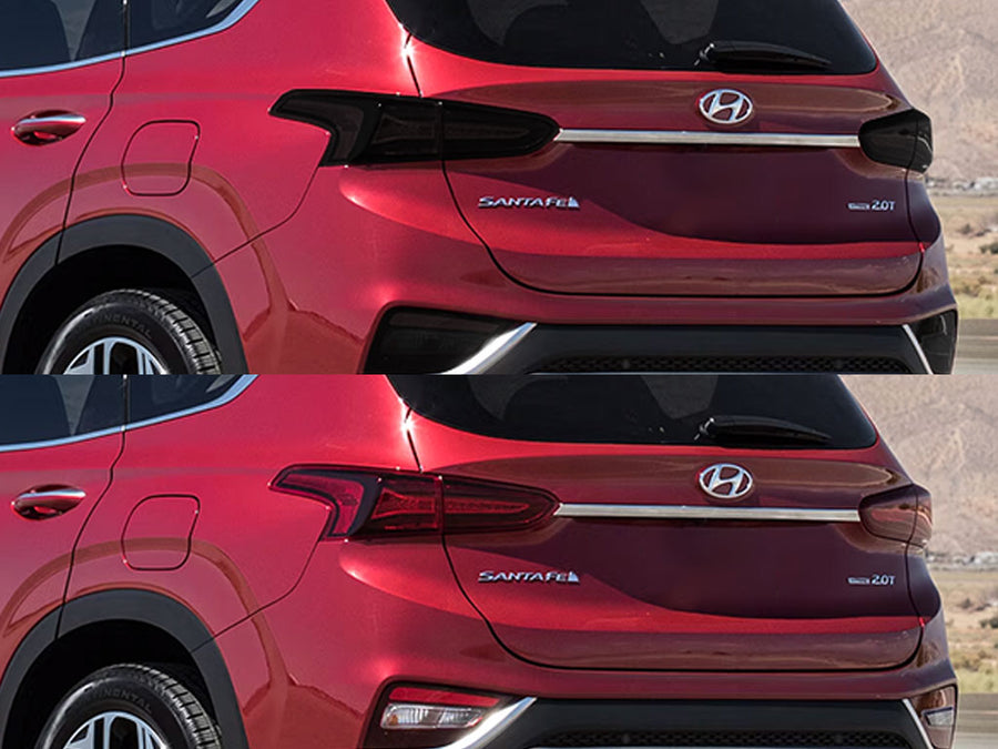 santa fe (sport) Before and After Smoked Taillights