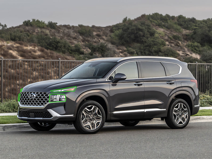 hyundai santa fe 2021-2023 Headlight Protection Installation Location