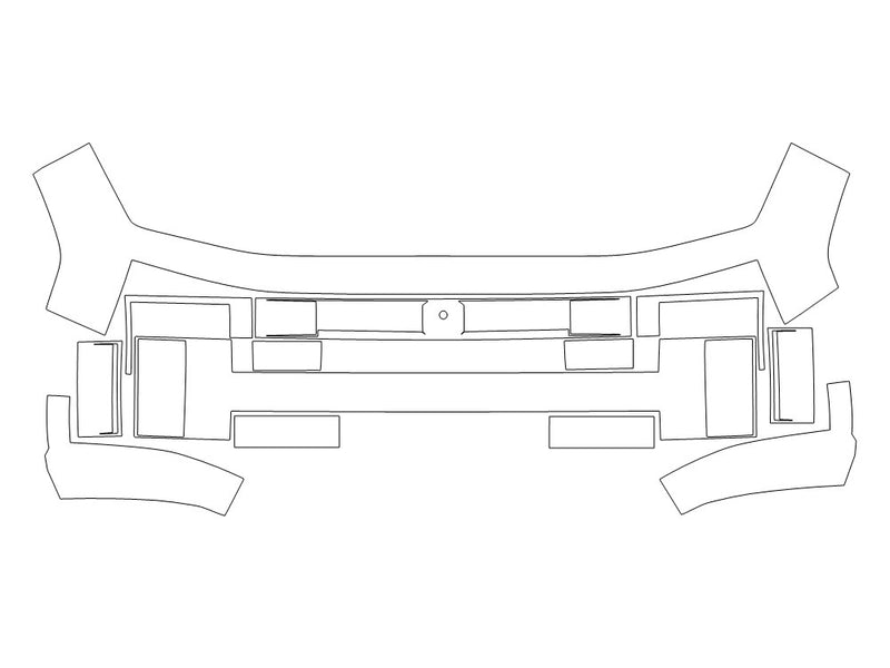 santa fe Avery Dennison Clear Bra Bumper Precut PPF Diagram
