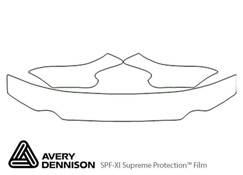 sonata Avery Dennison Clear Bra Hood Precut PPF Diagram