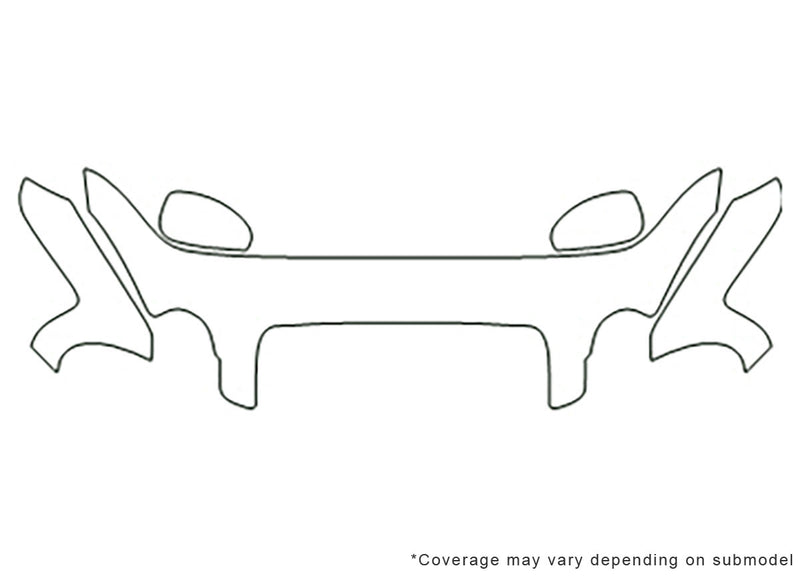 sonata 3M Clear Bra Hood Precut PPF Diagram