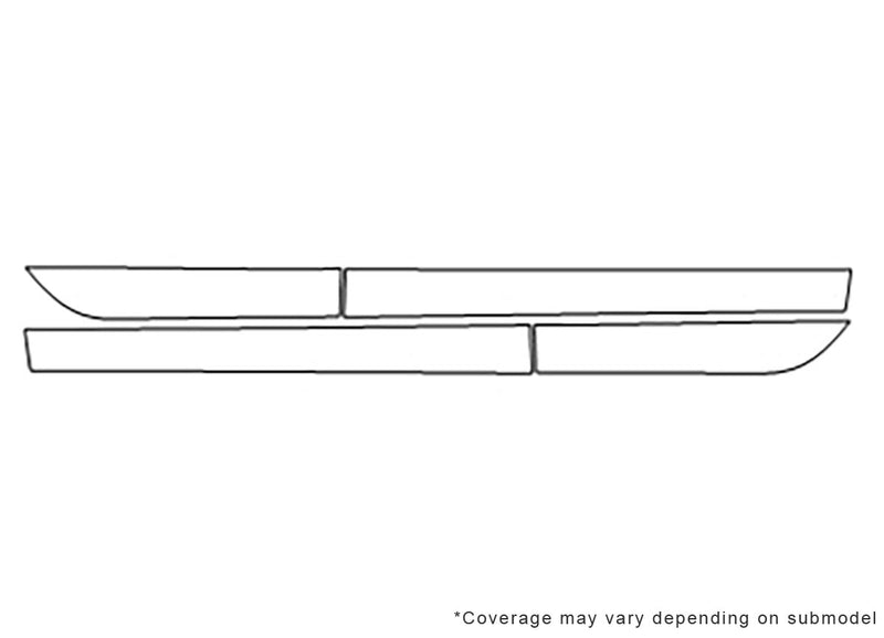 sonata 3M Clear Bra Door Cup Precut PPF Diagram