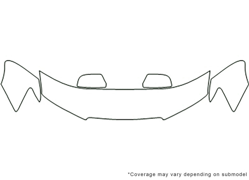 sonata 3M Clear Bra Hood Precut PPF Diagram