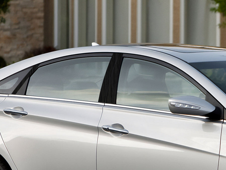 hyundai sonata 2006-2010 Brushed Aluminum Black Pillar Cover Diagram