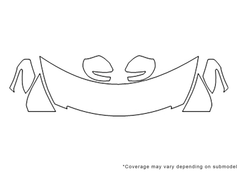sonata Avery Dennison Clear Bra Hood Precut PPF Diagram