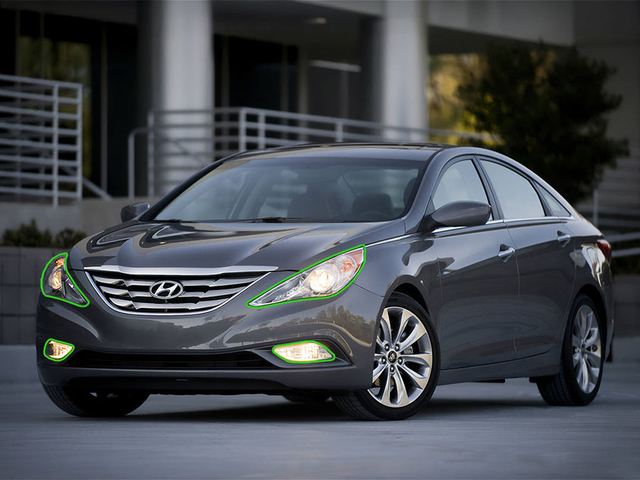 hyundai sonata 2011-2014 Headlight Protection Installation Location