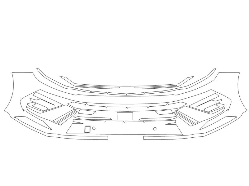 sonata 3M Clear Bra Bumper Precut PPF Diagram