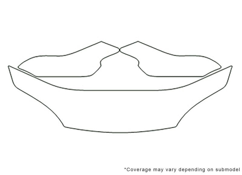 tiburon Avery Dennison Clear Bra Hood Precut PPF Diagram