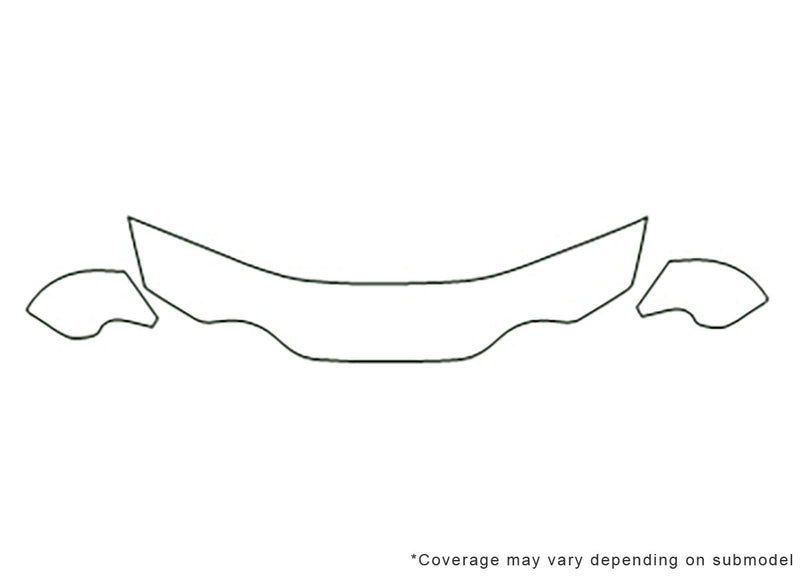 tiburon 3M Clear Bra Hood Precut PPF Diagram