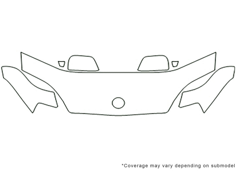 tiburon Avery Dennison Clear Bra Hood Precut PPF Diagram