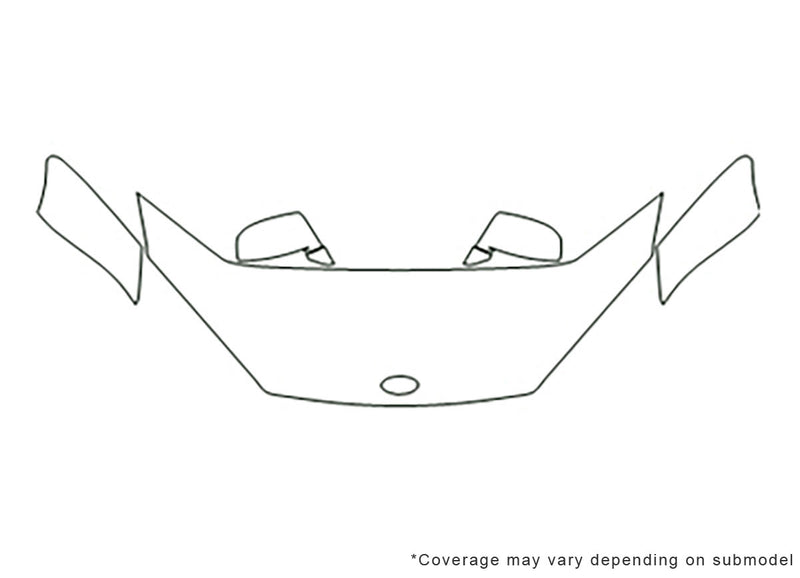 tiburon Avery Dennison Clear Bra Hood Precut PPF Diagram