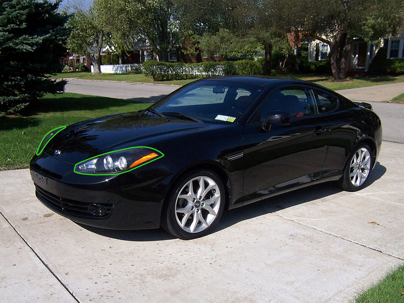 hyundai tiburon 2007-2008 Headlight Protection Installation Location