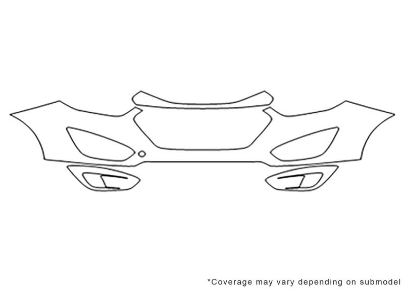 tucson 3M Clear Bra Bumper Precut PPF Diagram