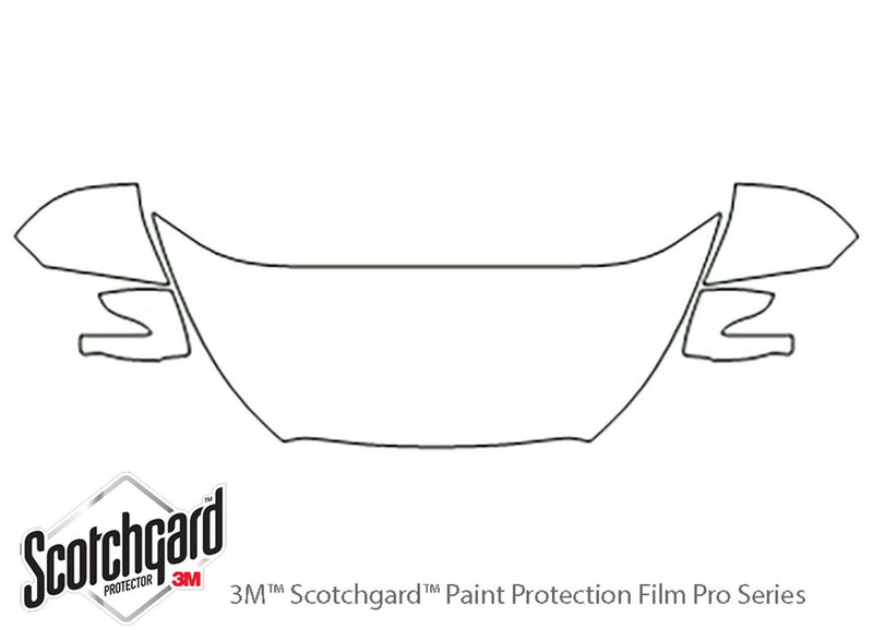 tucson 3M Clear Bra Hood Precut PPF Diagram