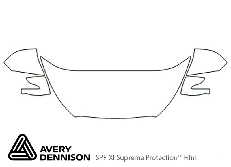 tucson Avery Dennison Clear Bra Hood Precut PPF Diagram