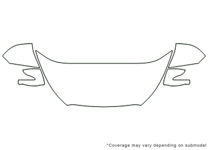 tucson 3M Clear Bra Hood Precut PPF Diagram
