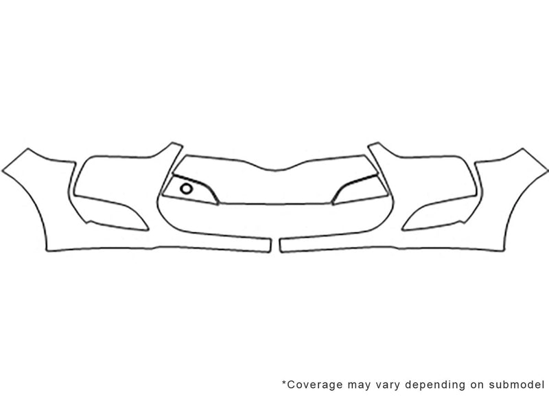 veloster Avery Dennison Clear Bra Bumper Precut PPF Diagram