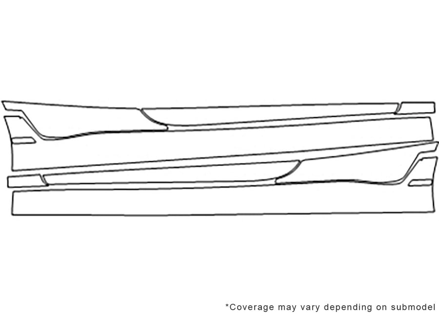 veloster Avery Dennison Clear Bra Door Splash Precut PPF Diagram