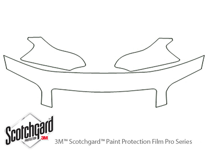 xg300 3M Clear Bra Hood Precut PPF Diagram