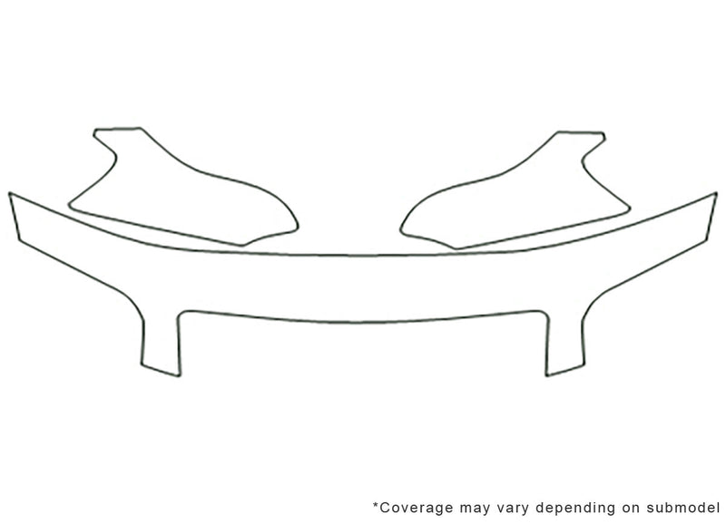 xg300 Avery Dennison Clear Bra Hood Precut PPF Diagram