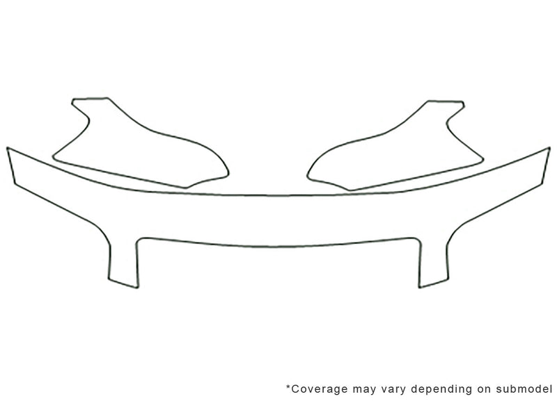 xg350 3M Clear Bra Hood Precut PPF Diagram
