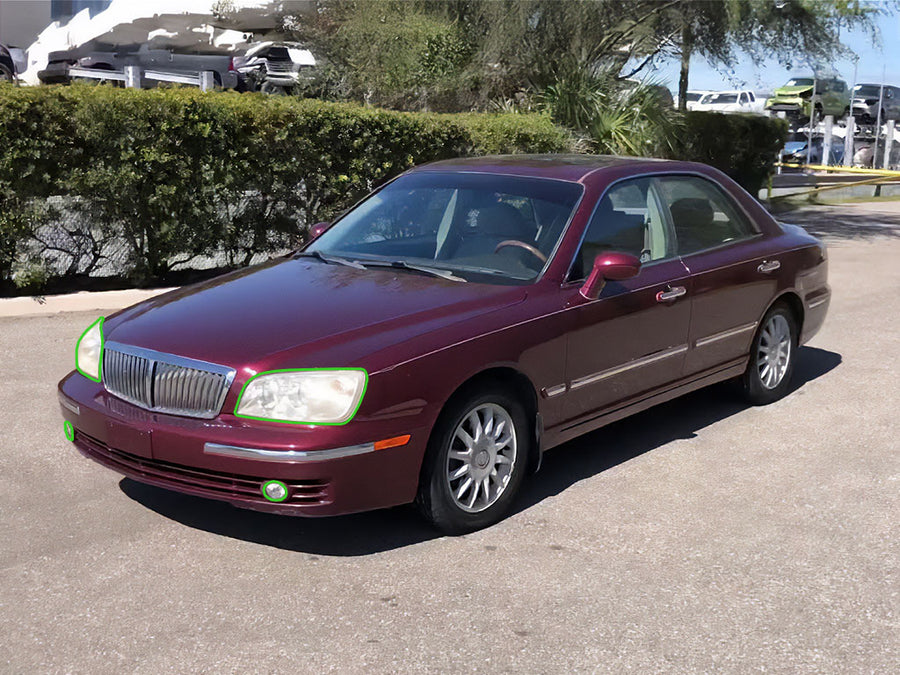hyundai xg350 2002-2005 Headlight Protection Installation Location