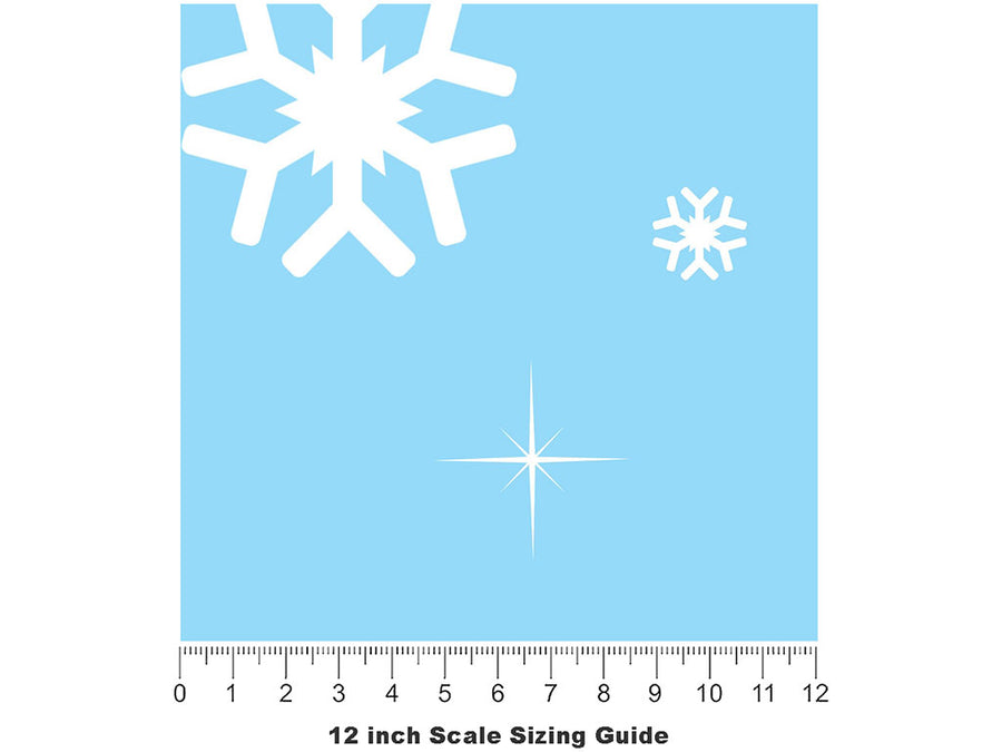 Iced Out Snow Vinyl Film Pattern Size 12 inch Scale~Rwraps Iced Out Snow Sizing Chart~2