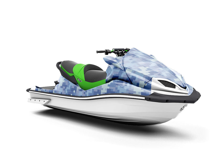 Icy Tundra Pixel Jet Ski Vinyl Customized Wrap