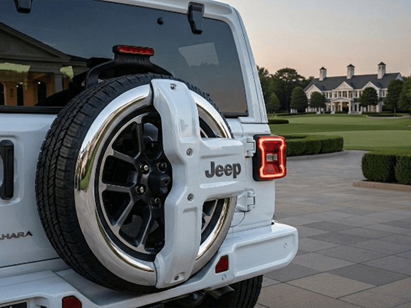 Jeep Wrangler wrapped in SuperGloss HXONE™ Supreme White car wrap film HXONE100