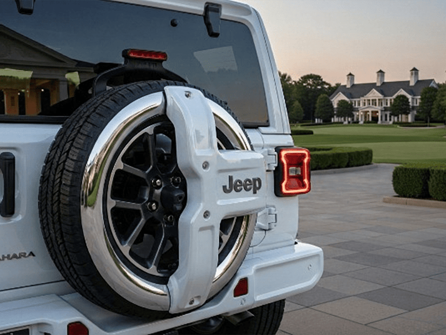 Jeep Wrangler wrapped in SuperGloss HXONE™ Supreme White car wrap film HXONE100