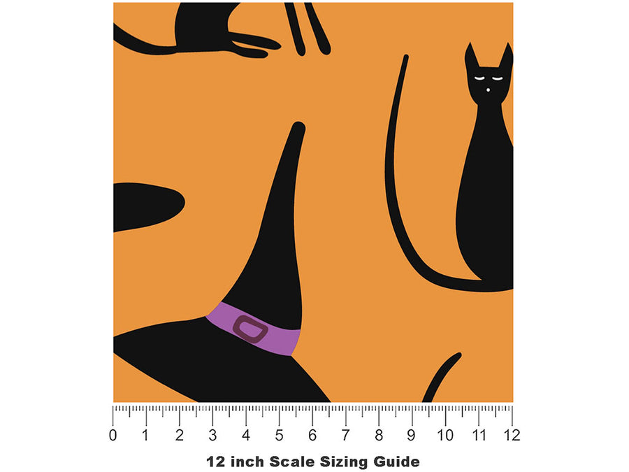 Impatient Familiar Witch Vinyl Film Pattern Size 12 inch Scale~Rwraps Impatient Familiar Witch Sizing Chart~2