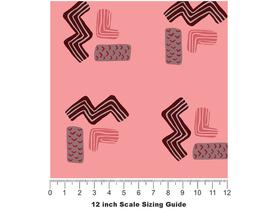 In Bed Abstract Vinyl Film Pattern Size 12 inch Scale~Rwraps In Bed Abstract Sizing Chart~2