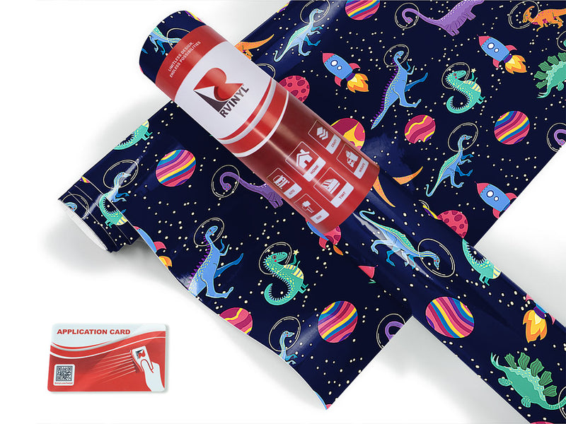 in space dinosaur Craft Vinyl Roll