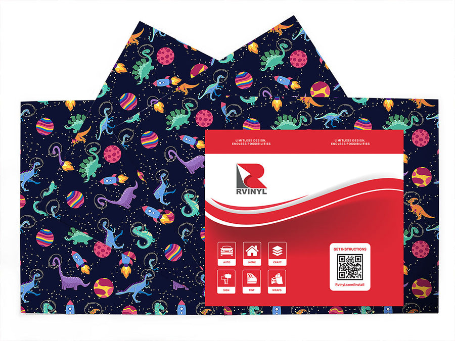 in space dinosaur Craft Vinyl Sheet Pack