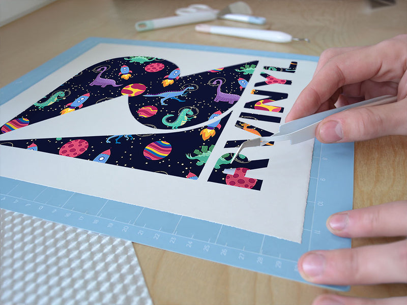 in space dinosaur Easy Weed Craft Vinyl