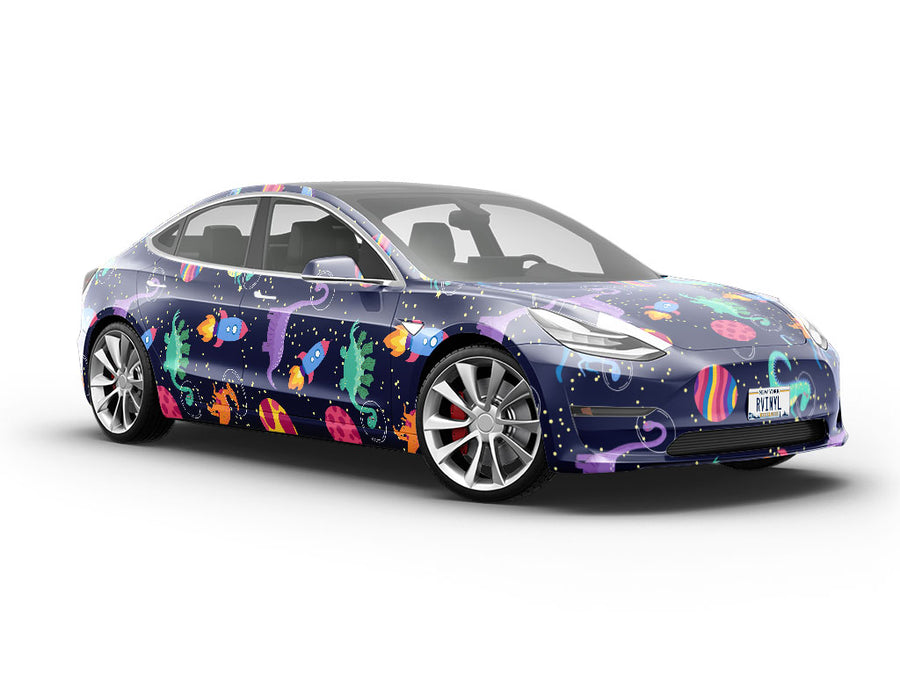 In Space Dinosaur Vehicle Vinyl Wrap