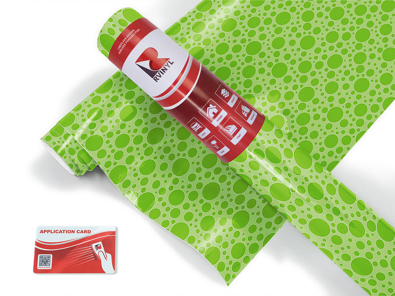 india green polka dot Craft Vinyl Roll