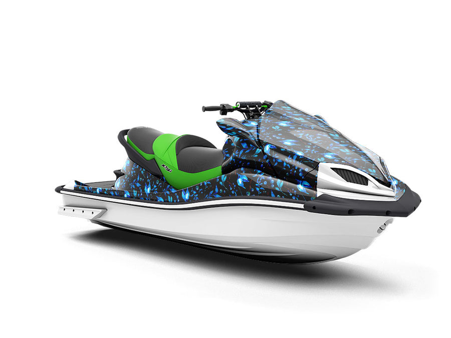 Indigo Holly Floral Jet Ski Vinyl Customized Wrap