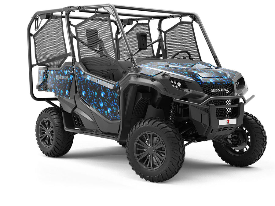 Indigo Holly Floral Utility Vehicle Vinyl Wrap