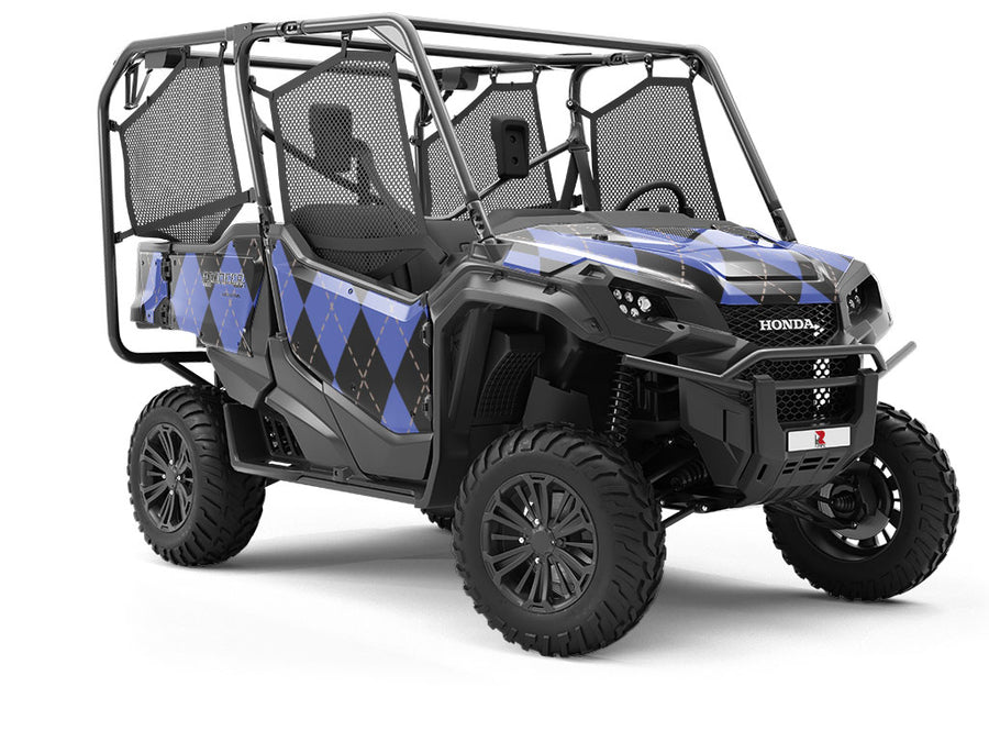 Indigo Night Argyle Utility Vehicle Vinyl Wrap