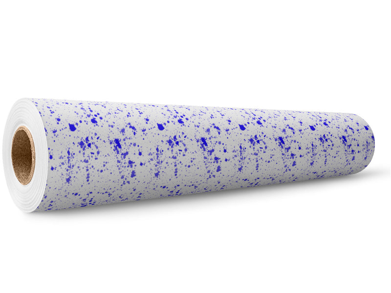 Indigo Raindrops Paint Splatter Wrap Film Wholesale Roll~Rwraps Series 914 Digitally Printed Vinyl Roll~5
